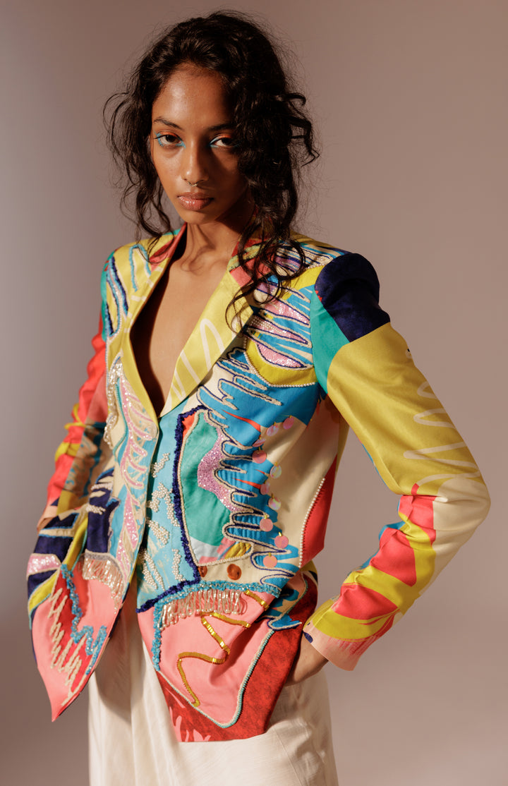 Juno Embroidered Blazer Set