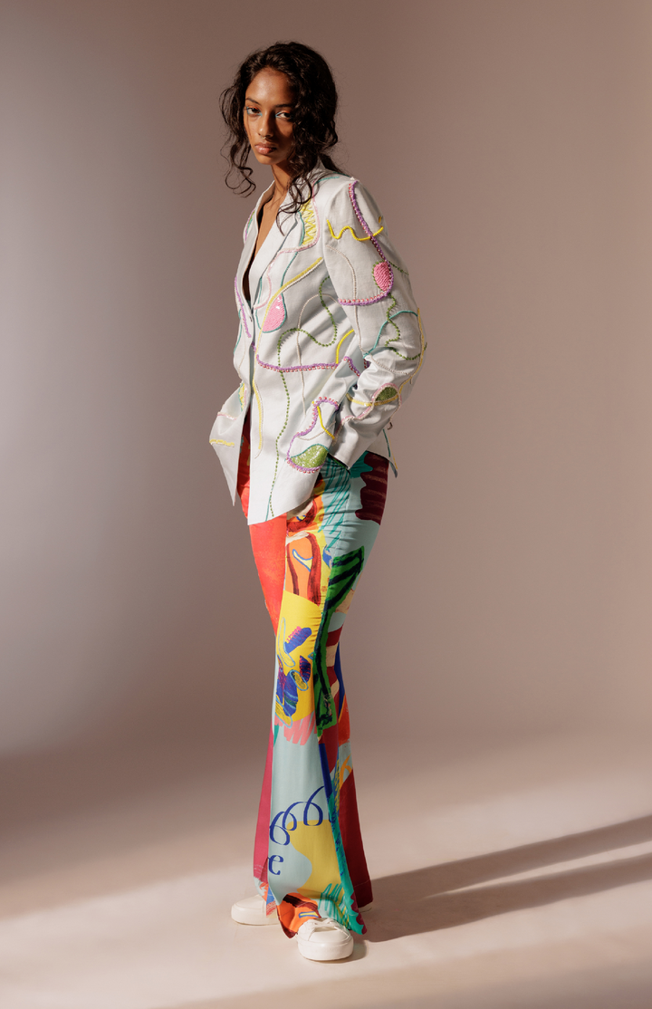 Maia Embroidered Blazer Set