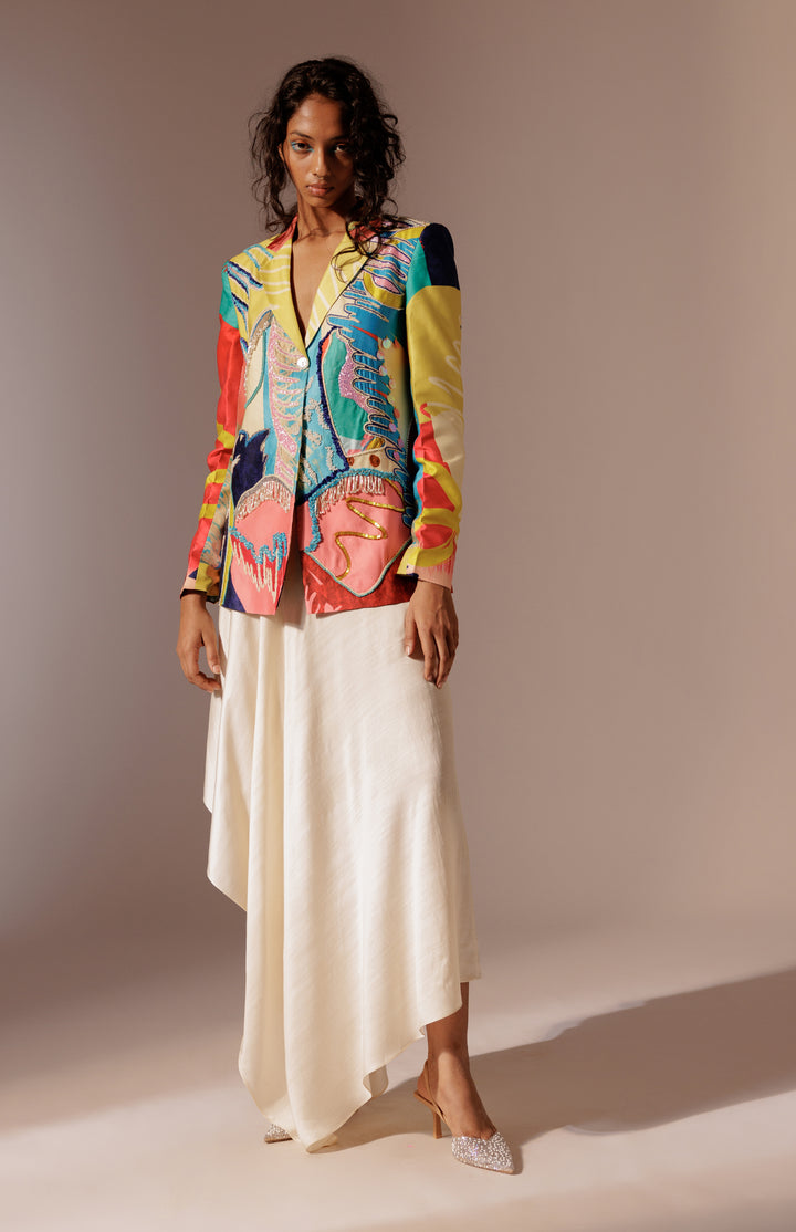 Juno Embroidered Blazer Set