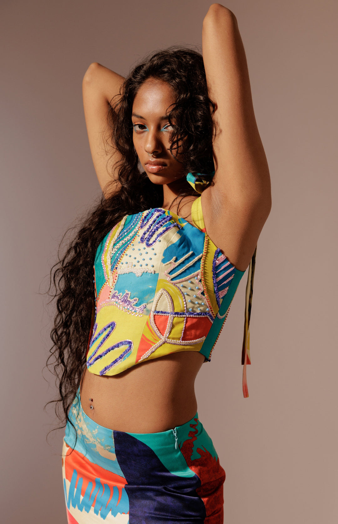 Juno Embroidered Corset Set
