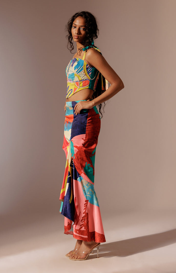 Juno Embroidered Corset Set