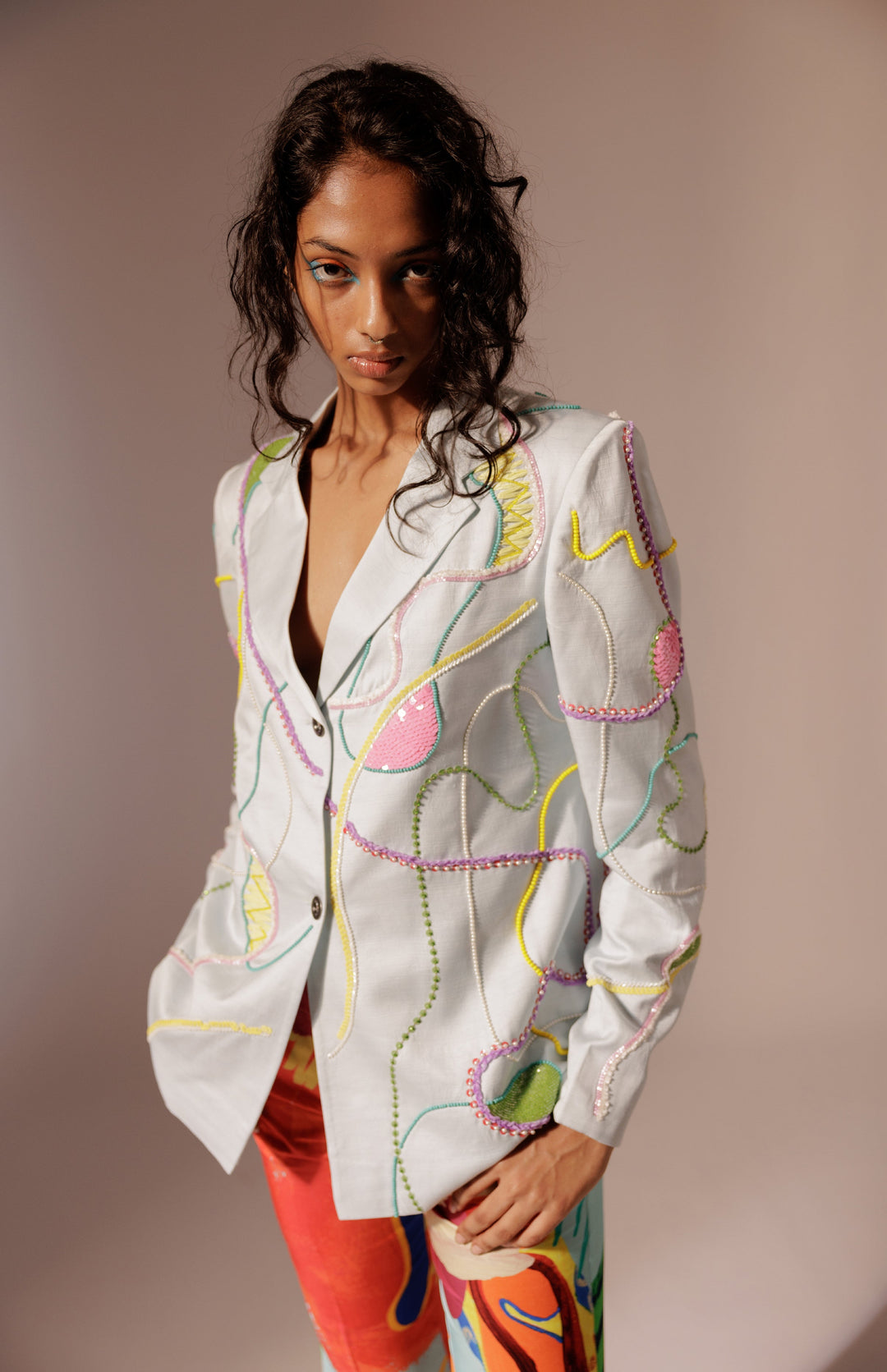 Maia Embroidered Blazer Set