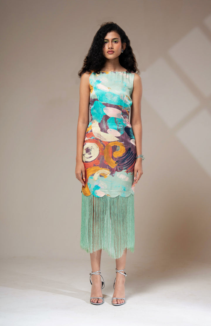 Riva Fringe Dress: SAMPLE SALE