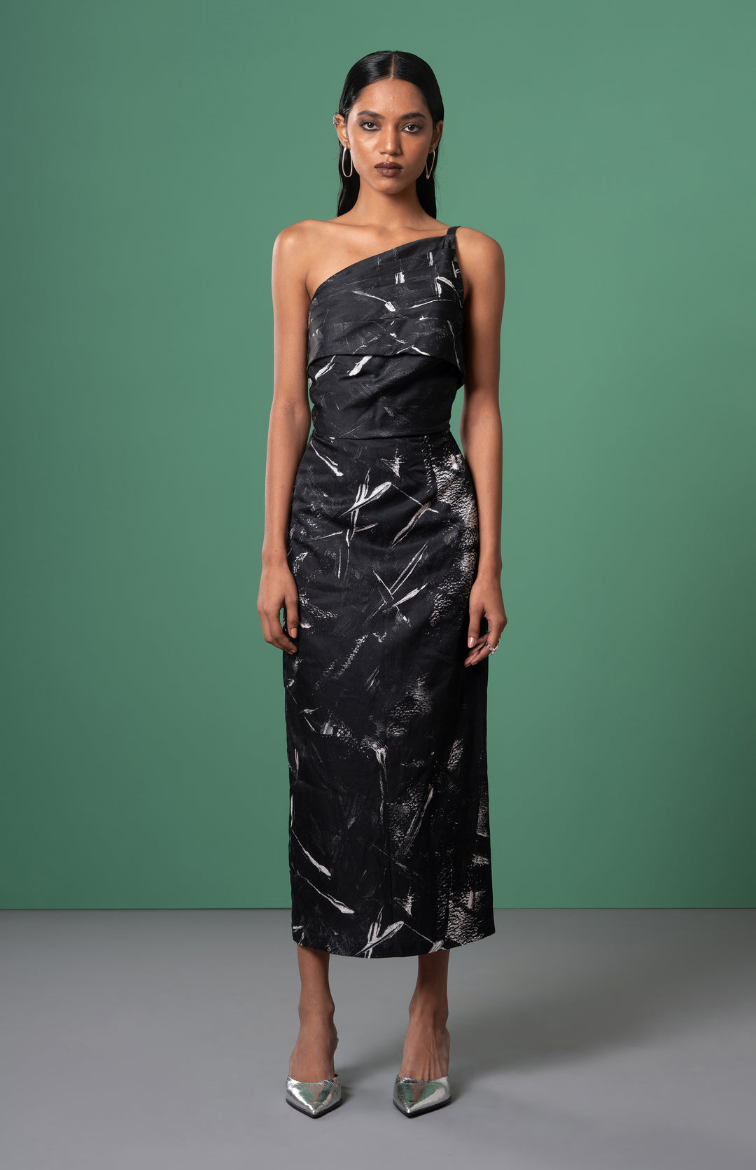 Onyx Foldover Dress: SAMPLE SALE