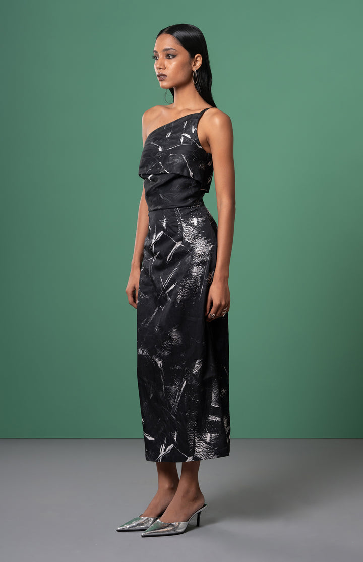 Onyx Foldover Dress: SAMPLE SALE