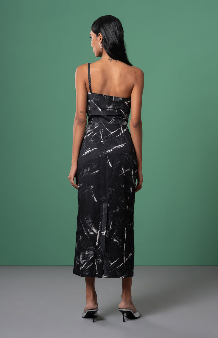 Onyx Foldover Dress: SAMPLE SALE