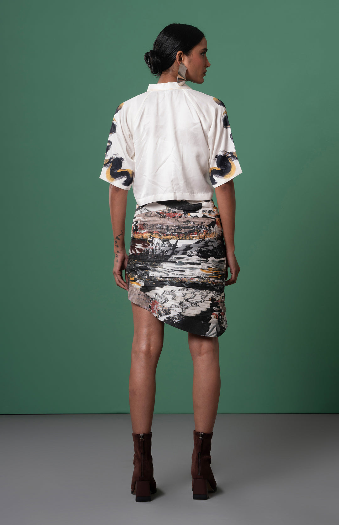 Ichi Cross Placket Shirt: SAMPLE SALE