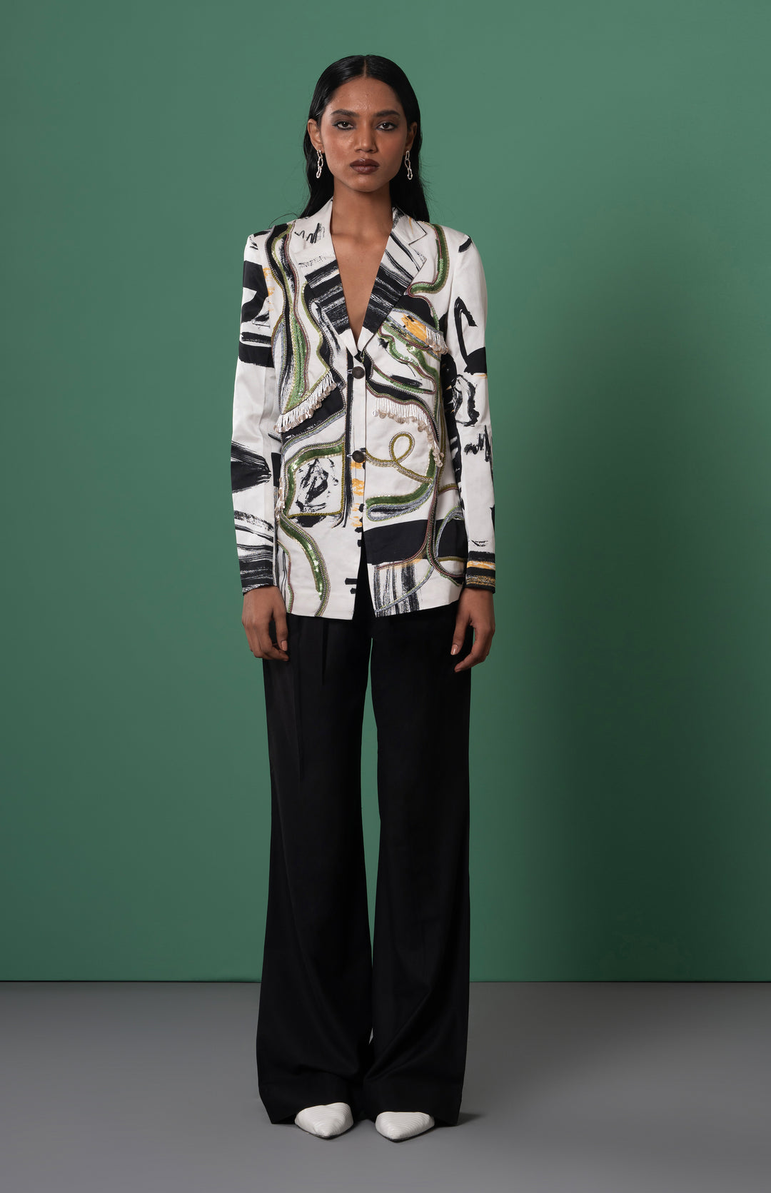 Beru Embroidered Blazer: SAMPLE SALE