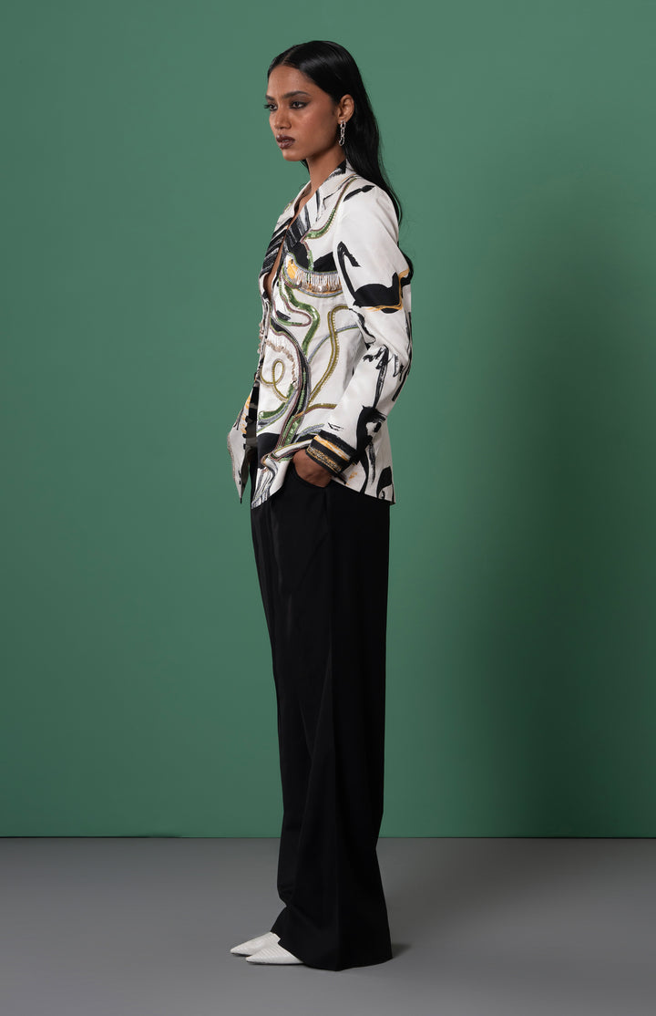 Beru Embroidered Blazer: SAMPLE SALE