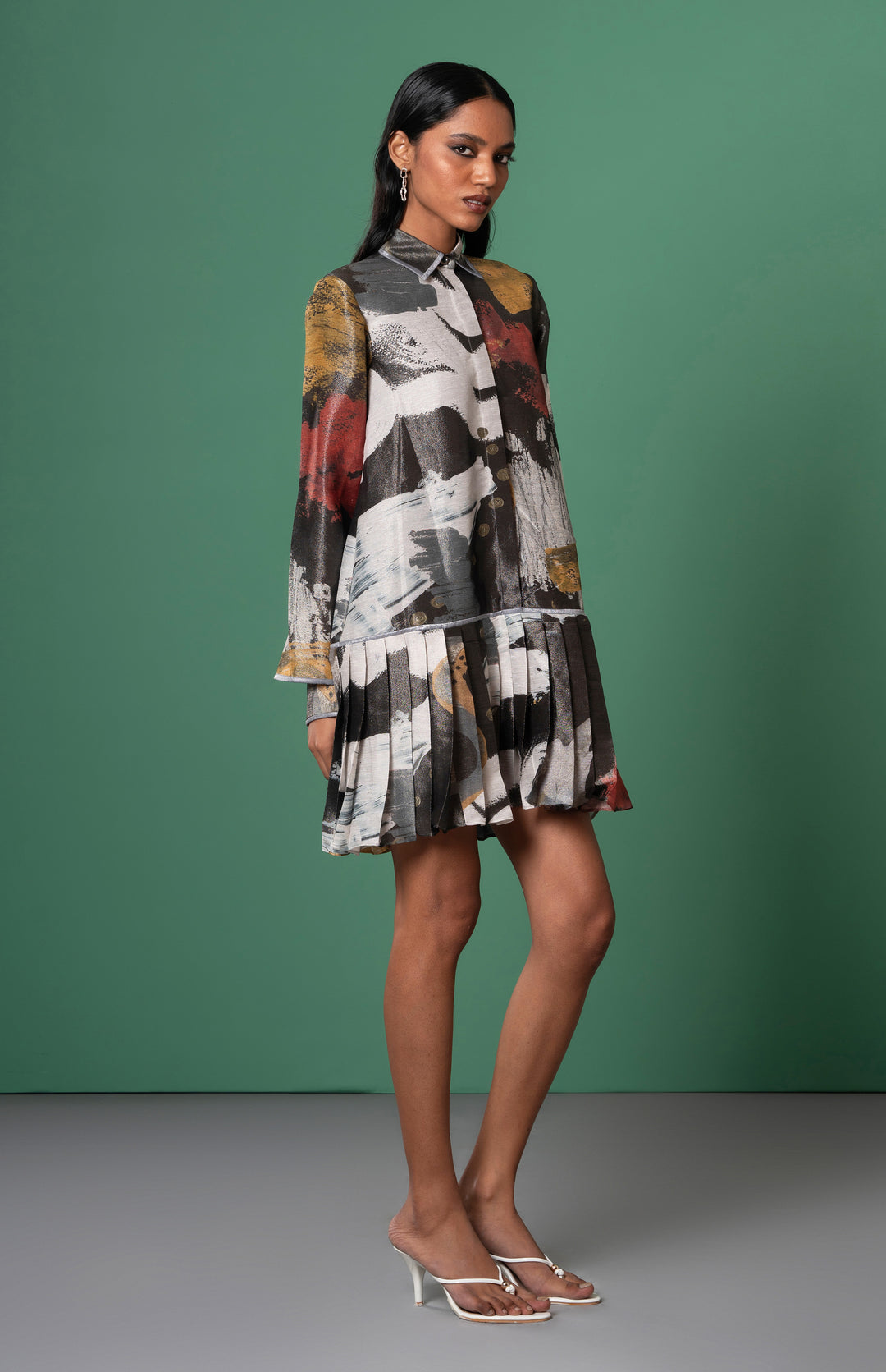 Ecru Shirt Dress: SAMPLE SALE