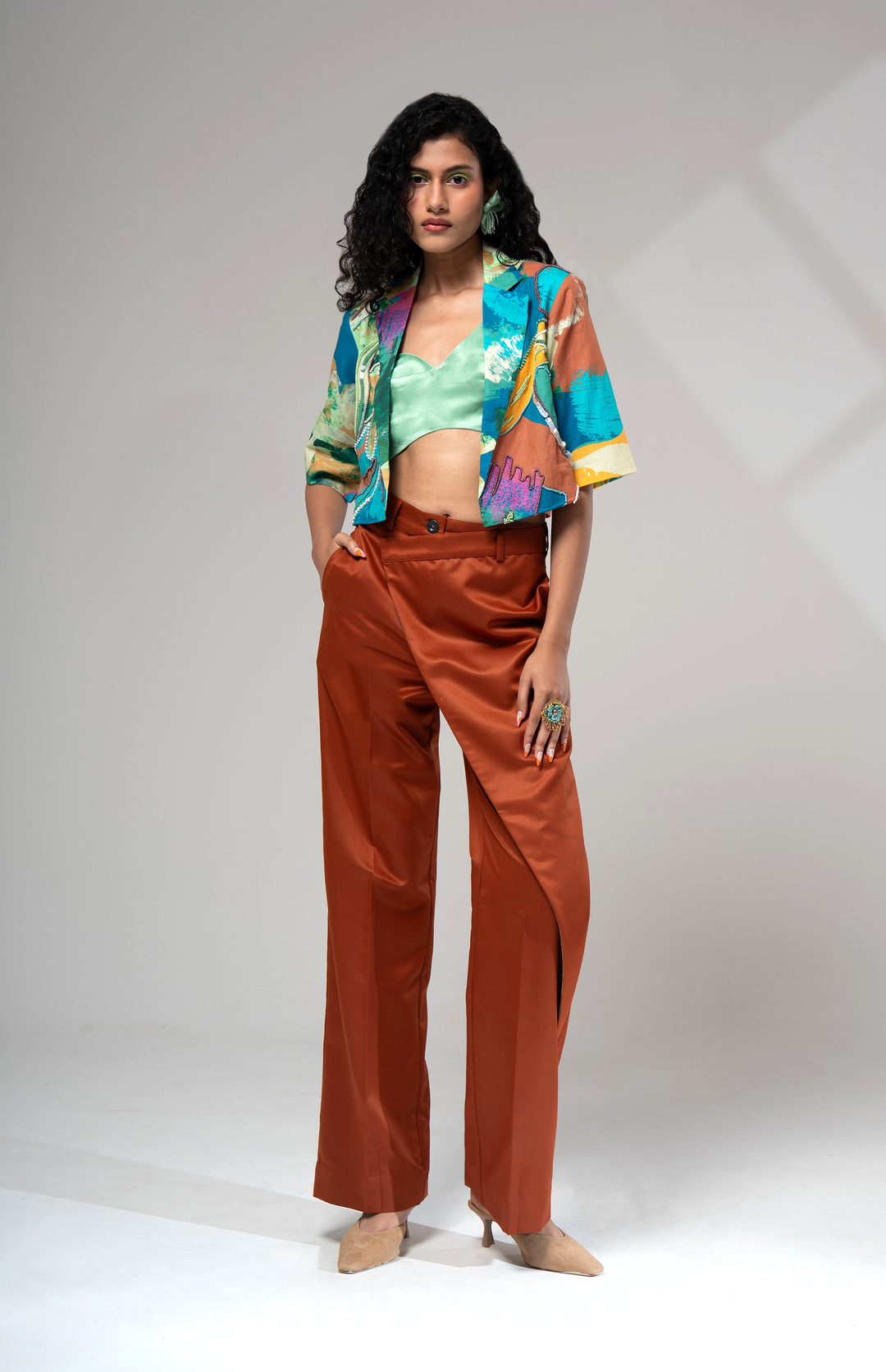 Bay Cropped Jacket Set w/ Bustier: SAMPLE SALE