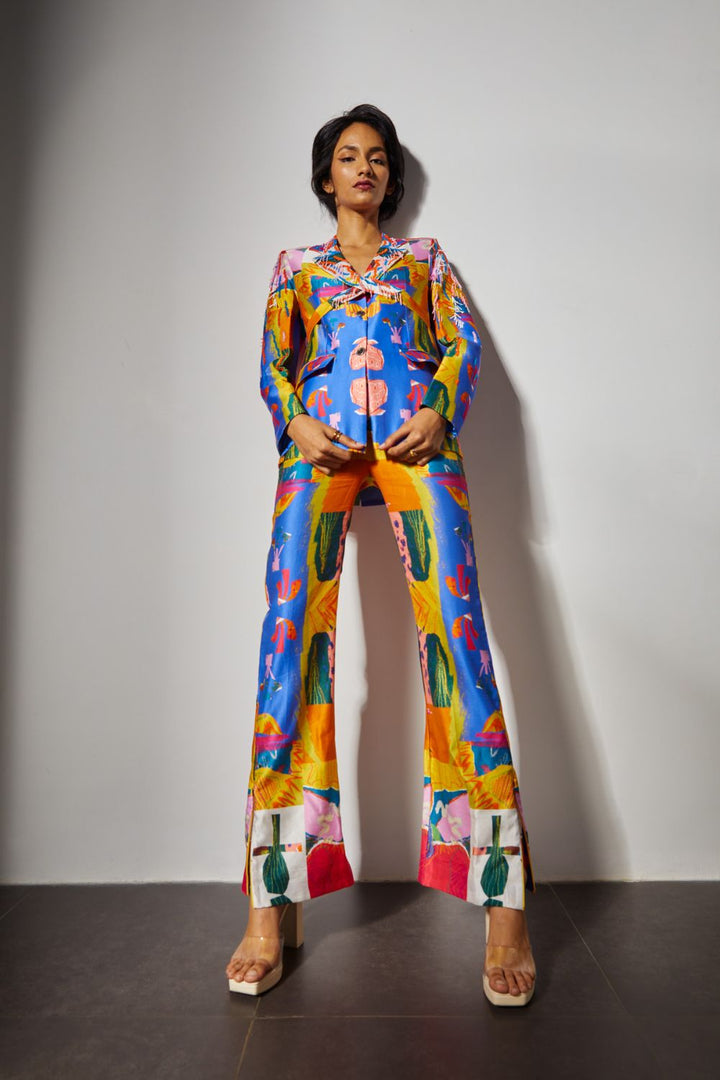 Icarus Embroidered Blazer Co-ord