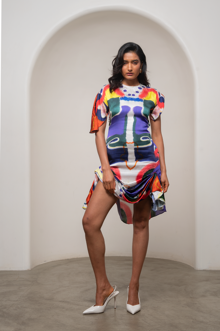 Varen Draped Mini Dress