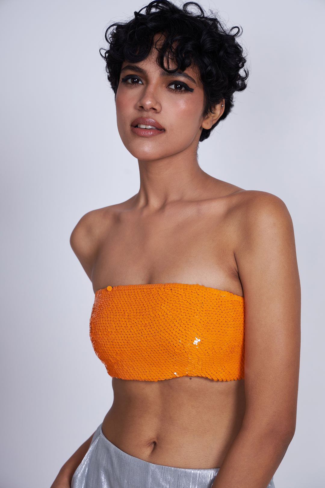 Embroidered Bandeau Top