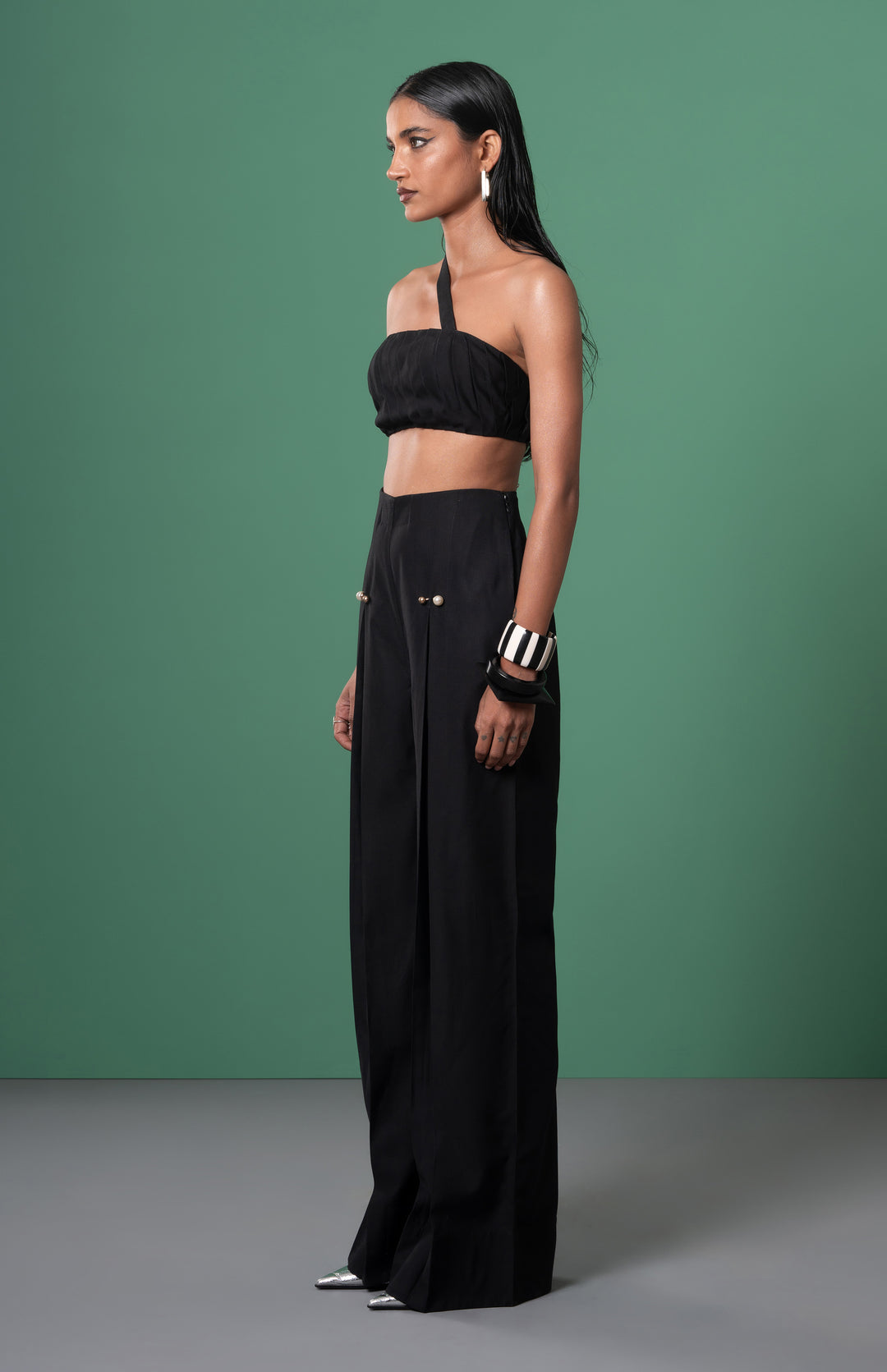 Kuro Pleated Bralette Set