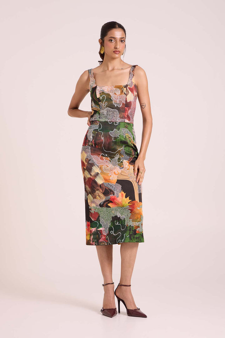 Demeter Embroidered Midi