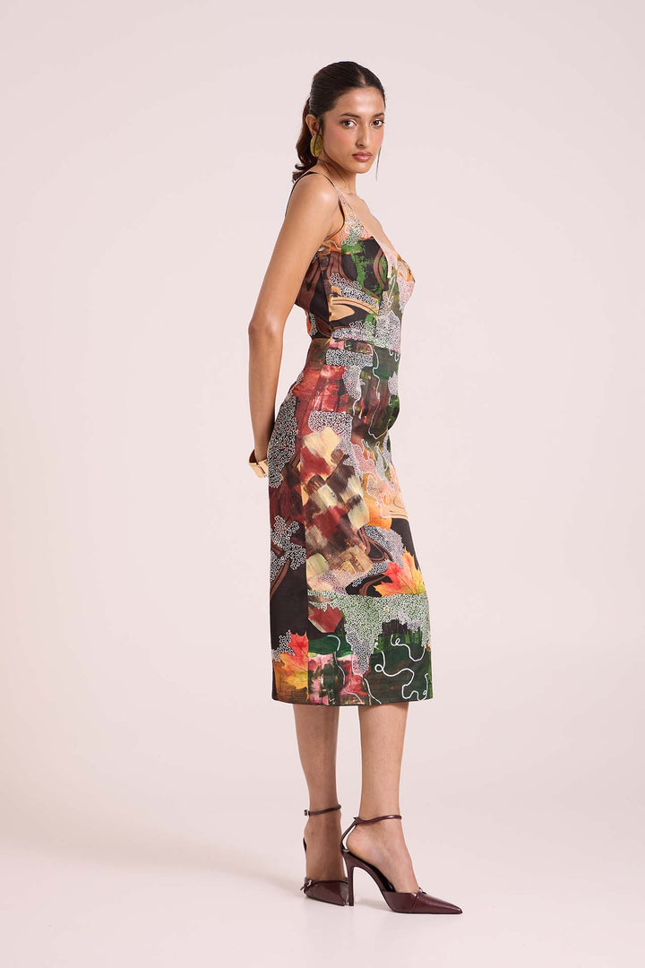 Demeter Embroidered Midi