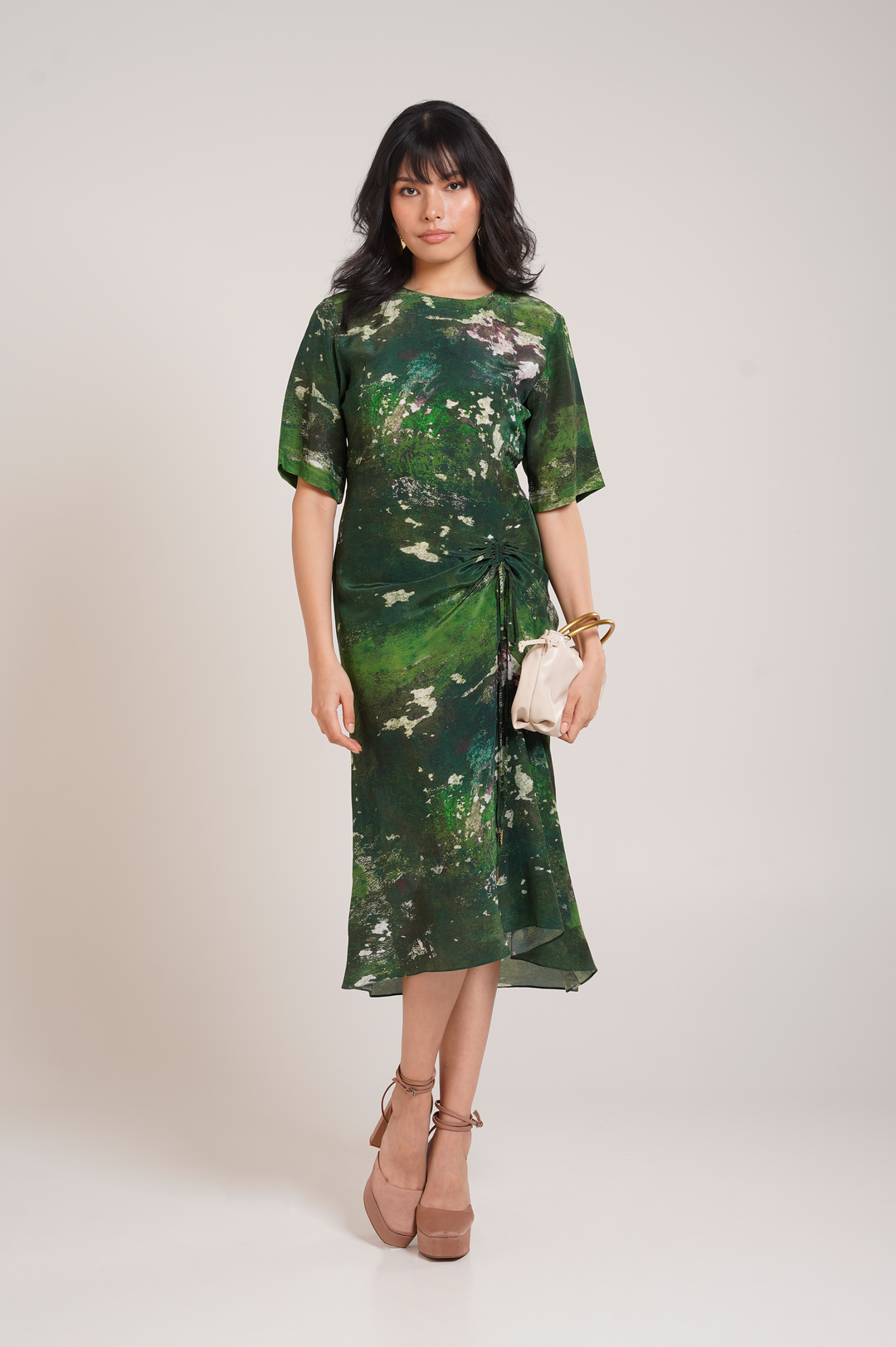 Sage Ruched Dress