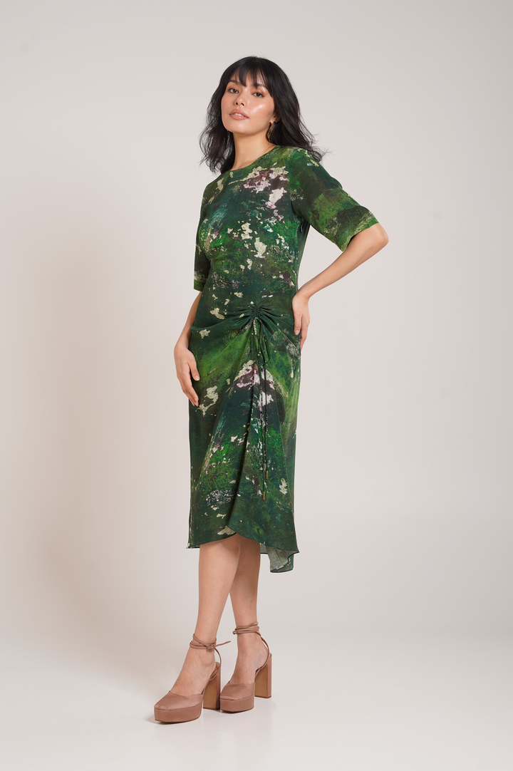 Sage Ruched Dress
