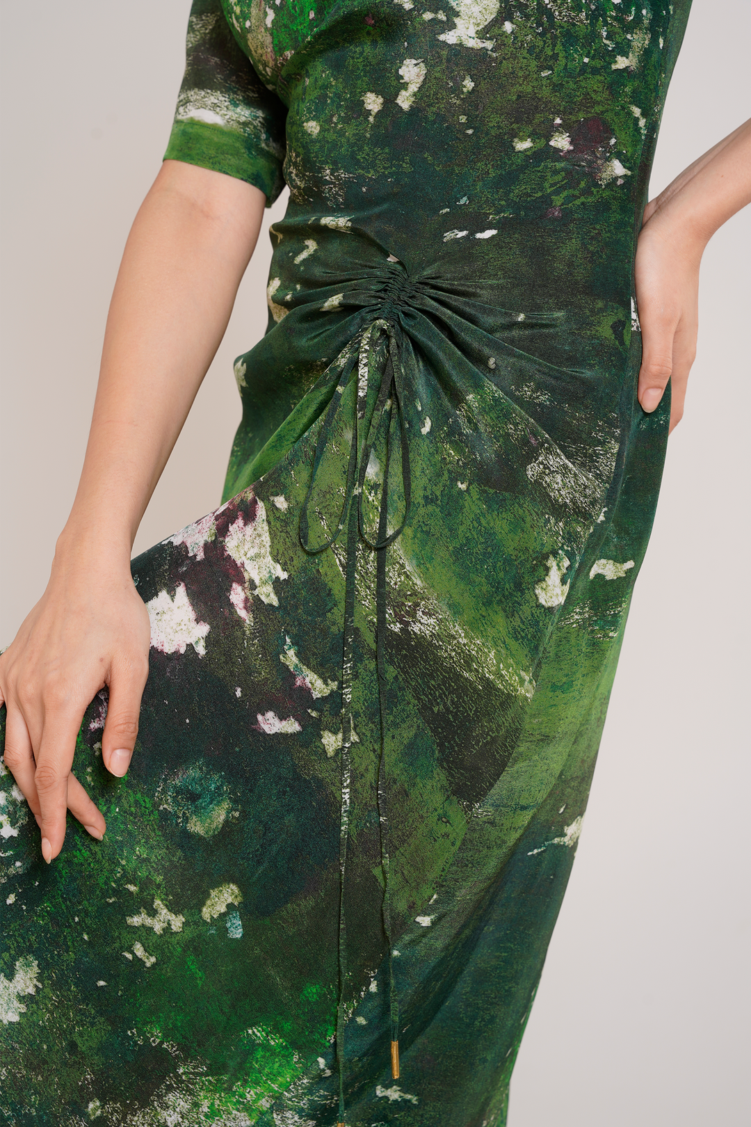 Sage Ruched Dress