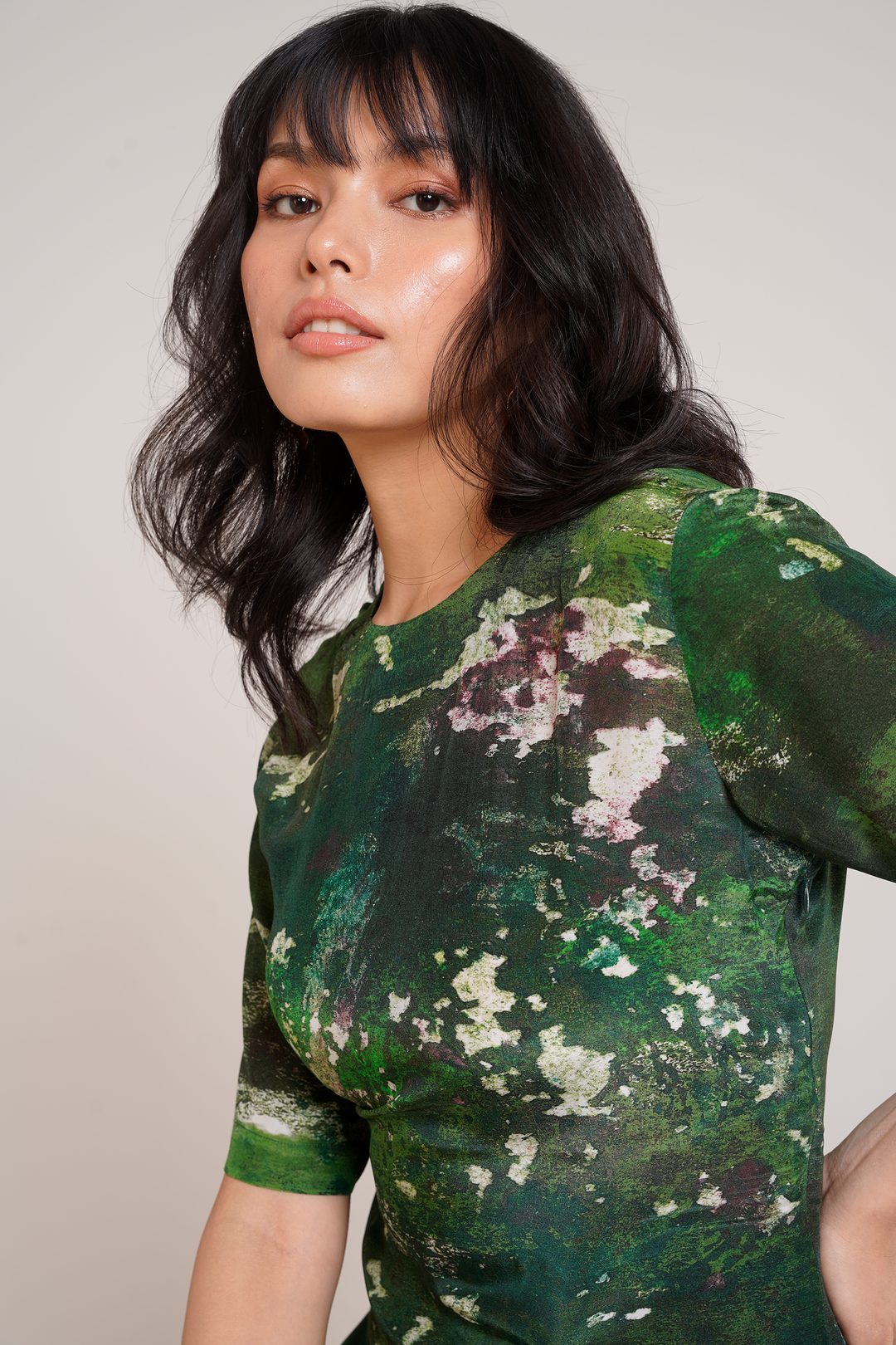 Sage Ruched Dress